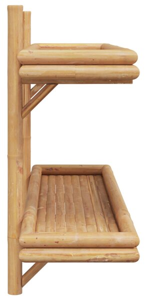 Falifiók polcokkal tárolóval Barna 100 x 26 x 60 cm bambusz