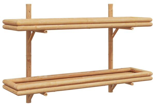 Falifiók polcokkal tárolóval Barna 100 x 26 x 60 cm bambusz