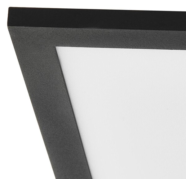 Lindby LED panel Lamin, fekete, 120cm, CCT, dimmelhető, távirányítós, dimmelhető, Fekete, Nappali / Étkező, Modern