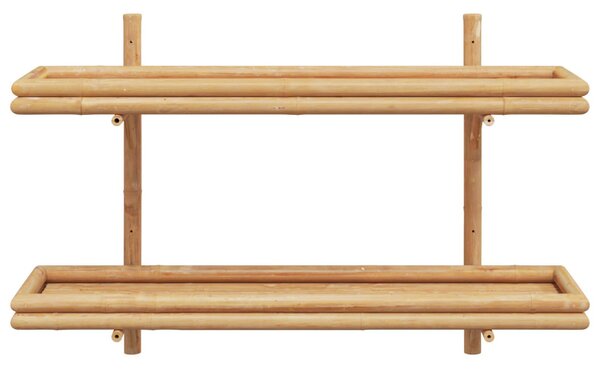 Falifiók polcokkal tárolóval Barna 100 x 26 x 60 cm bambusz