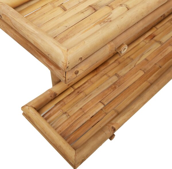 Falifiók polcokkal tárolóval Barna 100 x 26 x 60 cm bambusz
