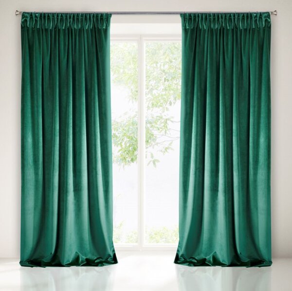 Zöld színű sötétítő függöny Hossz: 270 cm