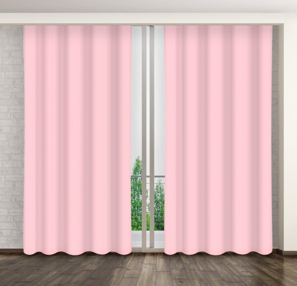 Dekoratív rózsaszín sötétítő függöny Hossz: 270 cm