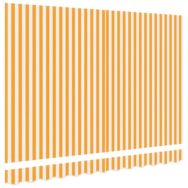 VidaXL Napellenző ponyva Sárga és Fehér 235 x 195 cm Poliészter