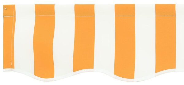 VidaXL Napellenző ponyva Sárga és Fehér 235 x 195 cm Poliészter