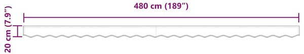 VidaXL Napellenző díszél csere Sokszínű 480 x 20 cm Poliészter