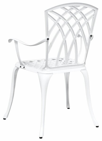 VidaXL Kerti Szék 2 pcs Fehér 53 x 51 x 88,5cm Alumínium