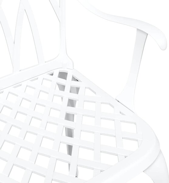 VidaXL Kerti Szék 2 pcs Fehér 53 x 51 x 88,5cm Alumínium