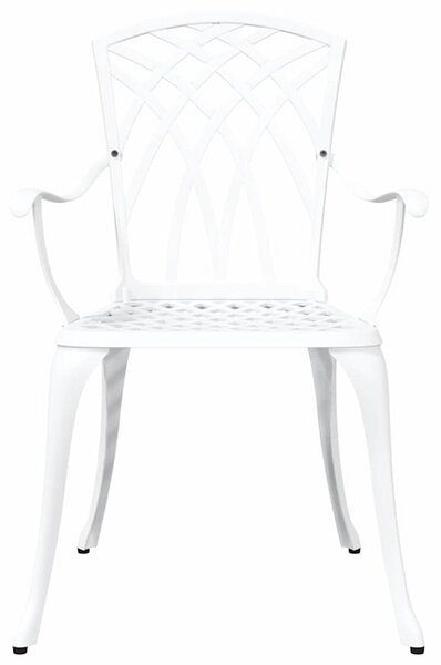 VidaXL Kerti Szék 2 pcs Fehér 53 x 51 x 88,5cm Alumínium