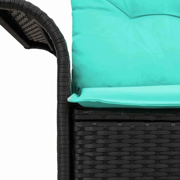 VidaXL Kerti kanapé párnával 141 x 62 x 69 cm polirattan