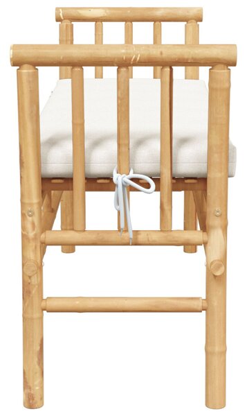Kerti pad párnával Barna 110 x 38 x 65cm bambusz