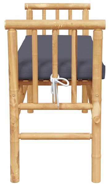 Kerti pad párnával Barna 110 x 38 x 65cm bambusz