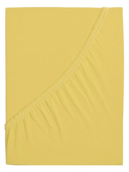 Jersey lepedő ALVORA 90x200 cm világossárga