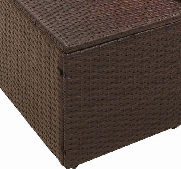 VidaXL Kerti kanapé párnával 184 x 62 x 69 cm polirattan