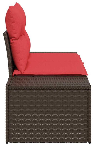 VidaXL Kerti kanapé párnával 184 x 62 x 69 cm polirattan