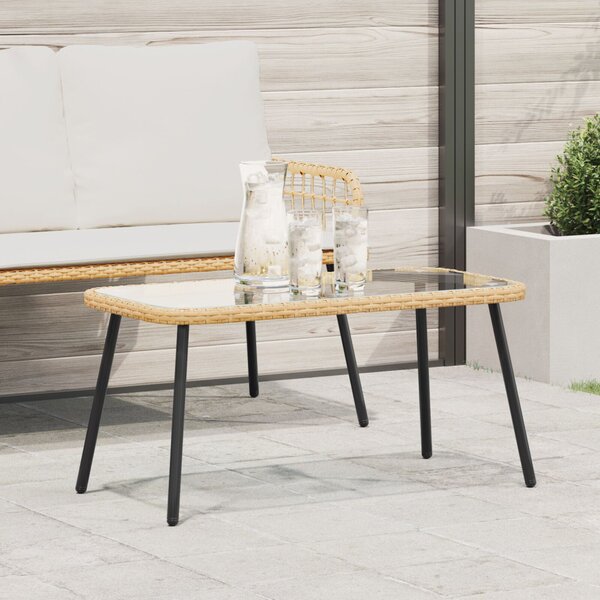 Dohányzóasztal Természetes 90 x 45 x 42 cm Polirattan