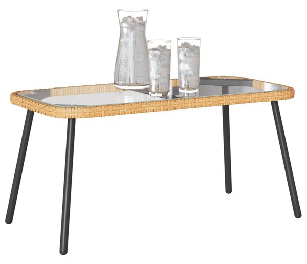 Dohányzóasztal Természetes 90 x 45 x 42 cm Polirattan