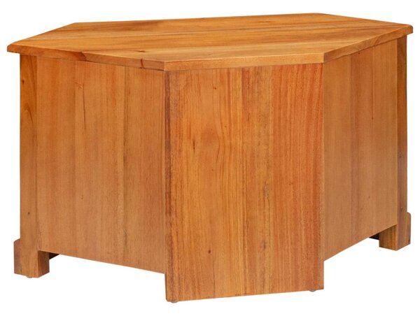 VidaXL SarokTVSzekrény Természetes 79 x 40 x 46 cm Tömör Mahagóni Fa