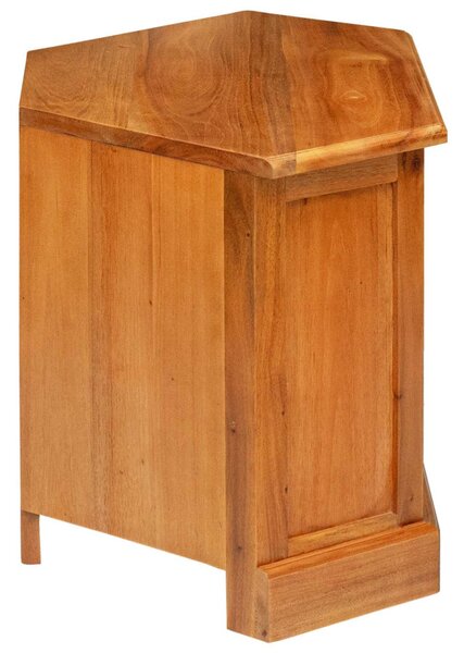 VidaXL SarokTVSzekrény Természetes 79 x 40 x 46 cm Tömör Mahagóni Fa