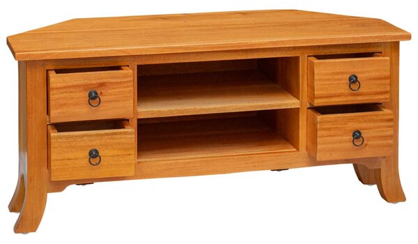 TV szekrény Természetes 100 x 40,5 x 46 cm Tömör Mahagóni Fa