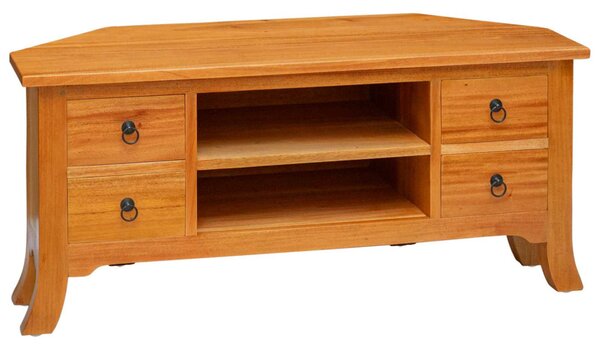TV szekrény Természetes 100 x 40,5 x 46 cm Tömör Mahagóni Fa