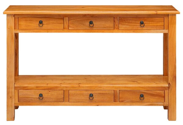 Konzolasztal Természetes 115 x 32 x 76 cm Tömör Mahagóni Fa