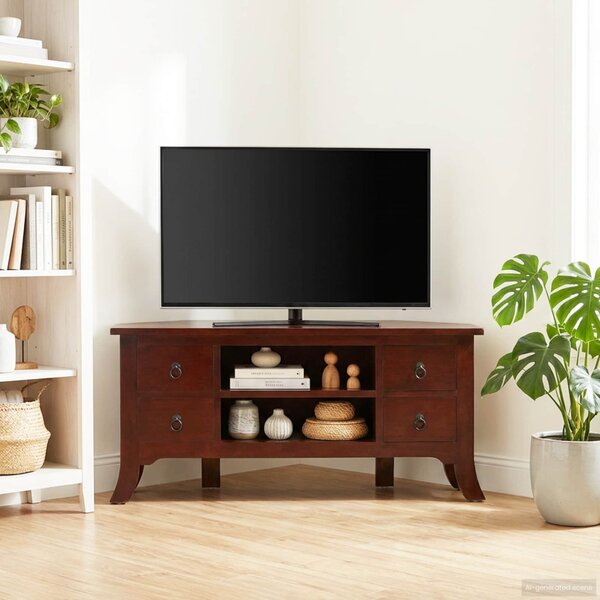 TV szekrény fiókkal Barna 100 x 40,5 x 46 cm Tömör Mahagóni Fa