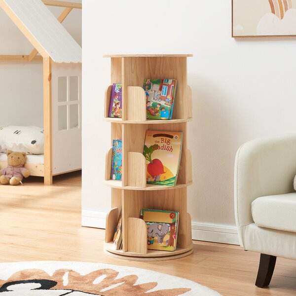En.casa Forgatható gyerekkönyvespolc Chasek Természet 95 x 44 cm