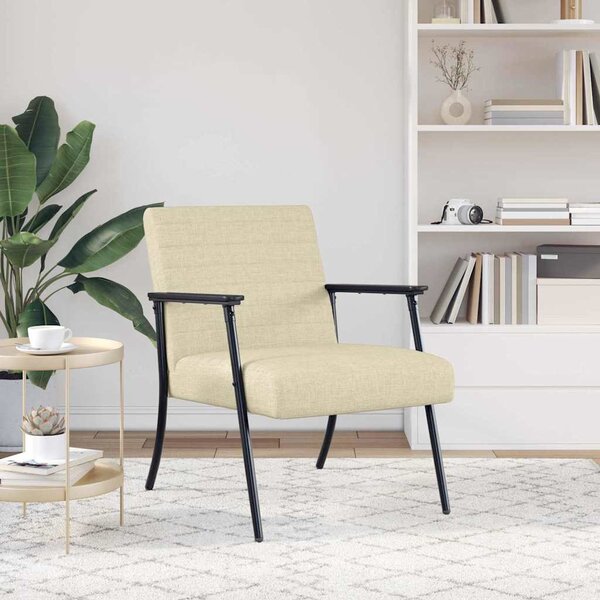 VidaXL karosszék Krém 59 x 75 x 78 cm szövet