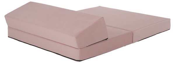KONDELA Összecsukható matrac/fotel, 2v1, rózsaszín, VEDIS