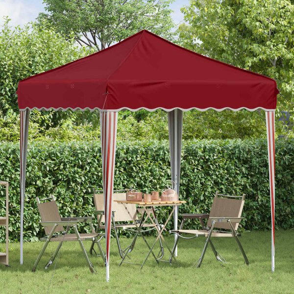 Parti sátor 195 x 195 x 245 cm Burgundi Oxford Szövet