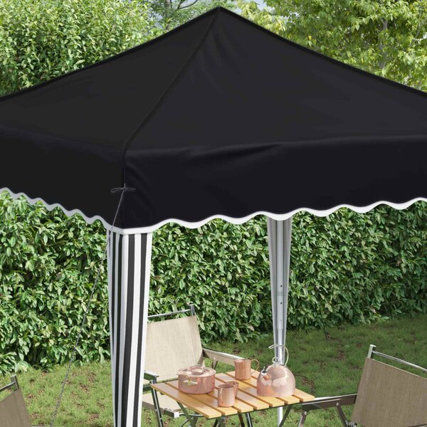 Parti sátor 195 x 195 x 245 cm Antracitszürke Oxford Szövet