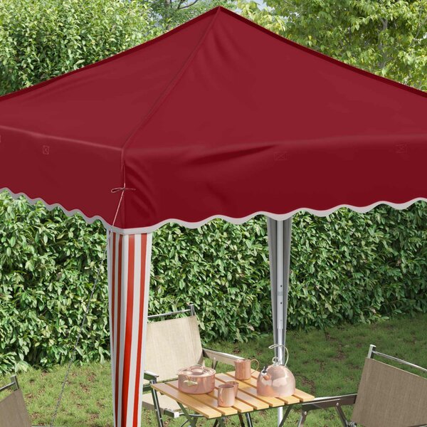 Parti sátor 195 x 195 x 245 cm Burgundi Oxford Szövet