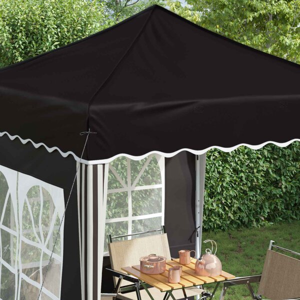 Parti sátor 195 x 195 x 245 cm Fekete Oxford Szövet