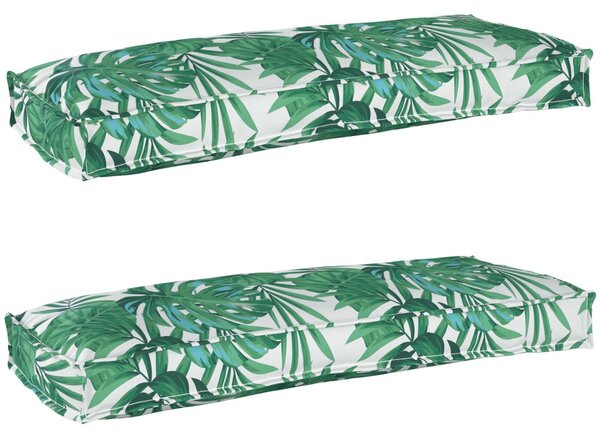 Raklap párnák padhoz 2 db Levél mintás 100x40x8 cm Oxford anyag