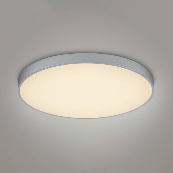 Trio Lighting LED mennyezeti lámpa Waco, CCT, Ø 75 cm, titánium, dimmelhető, Alu / szürke / cink, Nappali / Étkező, fém