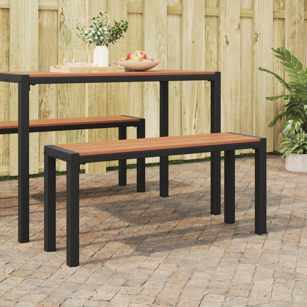 VidaXL Kerti pad Barna 100 x 28 x 45 cm Acél