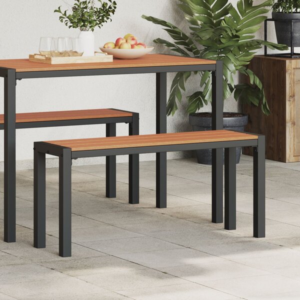 VidaXL Kerti pad Barna 100 x 28 x 45 cm Acél