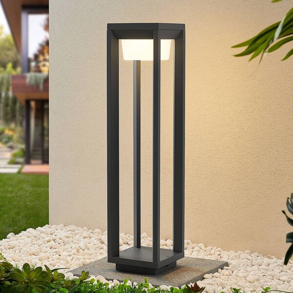 PRIOS Prios LED-es útvilágító lámpa Gamion, 60 cm, antracit, fém, IP54, Alu / szürke / cink, Alumínium, Modern