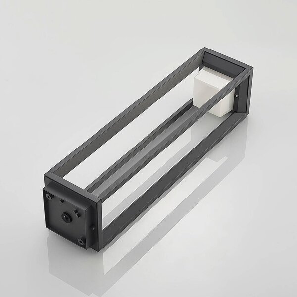 PRIOS Prios LED-es útvilágító lámpa Gamion, 60 cm, antracit, fém, IP54, Alu / szürke / cink, Alumínium, Modern