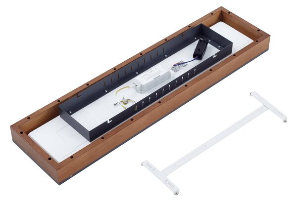 Lindby Laviona LED-es mennyezeti lámpa CCT-vel, 80 cm, dimmelhető, Világos fa, Nappali / Étkező, Fa, Modern
