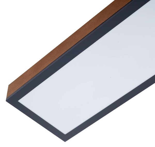 Lindby Laviona LED-es mennyezeti lámpa CCT-vel, 80 cm, dimmelhető, Világos fa, Nappali / Étkező, Fa, Modern