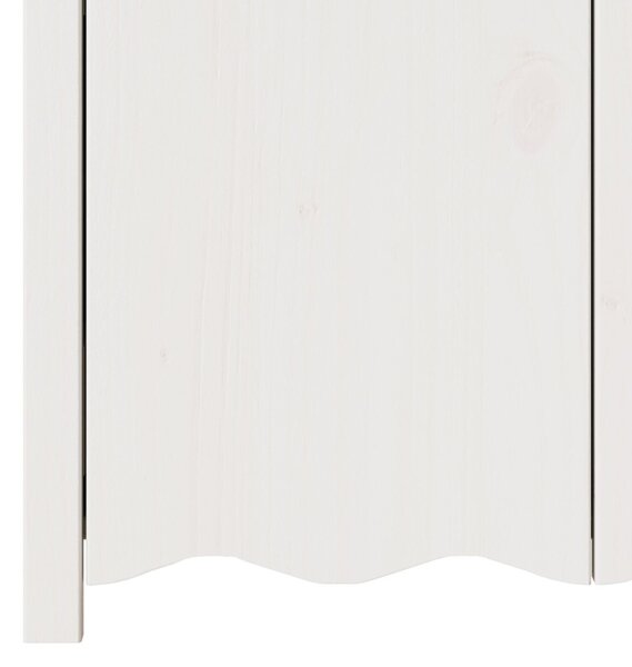 Oldalszekrény "DRAMMEN" Fehér 114x43x75,5 cm Tömbfa Fenyő