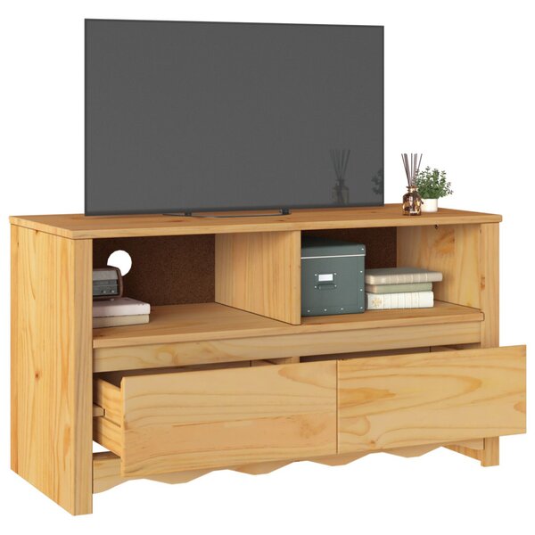 TV Szekrény "DRAMMEN" 99x43x55 cm Tömör Fenyő