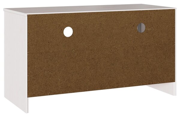 TV Szekrény "DRAMMEN" Fehér 99x43x55 cm Tömbfa Fenyő