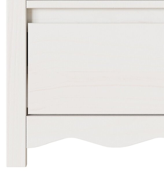 TV Szekrény "DRAMMEN" Fehér 99x43x55 cm Tömbfa Fenyő