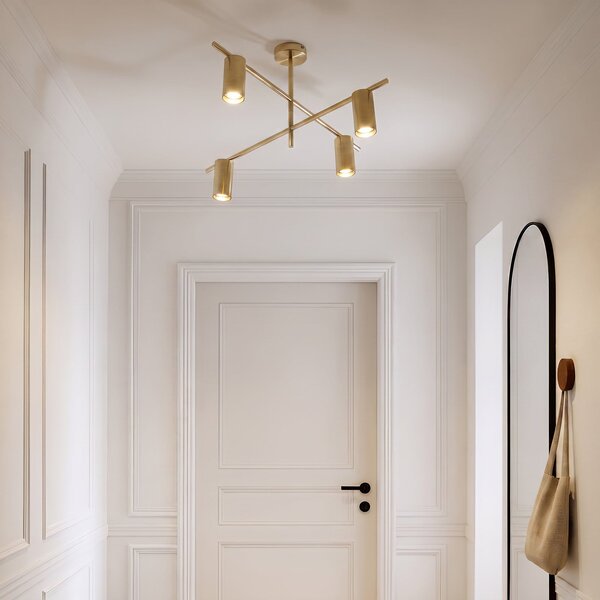 Mennyezeti Lámpa Lindby, Marilou, dimmable, Arany / Sárgaréz, Nappali, Fém, Modern