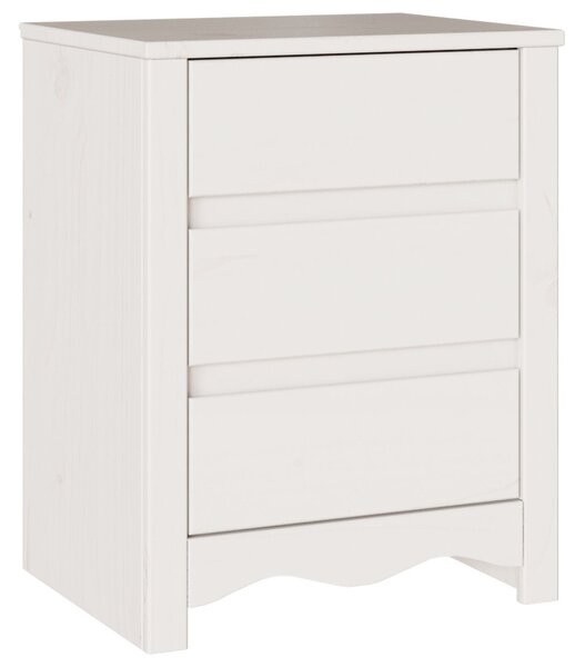 Dohányzóasztal Drammen Fehér 45 x 35 x 56 cm Tömör fenyőfa