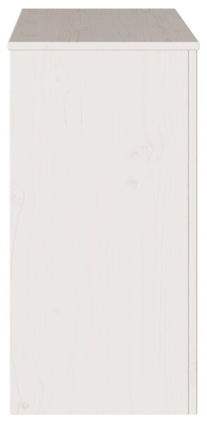 Konzolasztal "DRAMMEN" Fehér 89,5x37x73 cm Szilárd Fenyőfa
