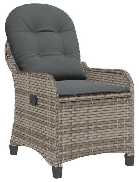 Fotel párnával Szürke Poly Rattan